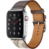 Voor Apple Watch 3/2/1 generatie 42 mm universele zeefdruk Psingle-ring horlogeband (grijs)