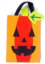 2 STKS Halloween Decoratie Stof Vilt Draagbare Opbergtas Kinderen Trick or Treat Sugar Candy Bag, Maat: A Sectie Gele Pompoen