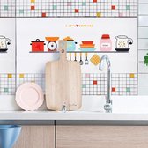 3 STKS Keuken Huishoudelijk Zelfklevend Waterdicht Hittebestendig Fornuis Tegel Aluminiumfolie Dikke Oliebestendige Lampzwarte Stickers (Keukengerei Huis)