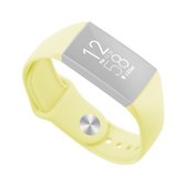 Voor Fitbit Charge 3 18 mm effen kleur siliconen band A (crème)