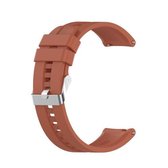 Voor Amazfit GTS 2e / GTS 2 20 mm siliconen vervangende band horlogeband met zilveren gesp (cabernet oranje)