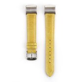 Voor Fitbit Charge 2 Fresh Style lederen vervangende horlogeband (geel)