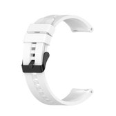 Voor Huawei Watch GT 2 42mm siliconen vervangende polsband horlogeband met zwarte gesp (wit)