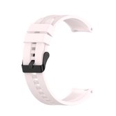 Voor Huawei Watch GT 2 42mm siliconen vervangende polsband horlogeband met zwarte gesp (drijfzand roze)
