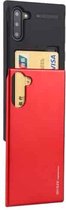 Voor Galaxy Note 10 MERCURY GOOSPERY SKY SLIDE BUMPER TPU + PC-hoes met kaartsleuf (rood)