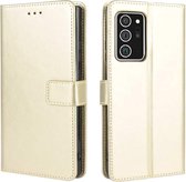 Voor Samsung Galaxy Note20 Ultra Retro Crazy Horse Texture Horizontale Flip Leren Case met Houder & Kaartsleuven & Lanyard (Goud)