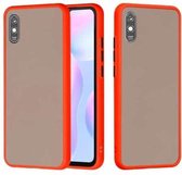 Voor Xiaomi Redmi 9A Skin Hand Feeling Series Shockproof Frosted PC + TPU beschermhoes (rood)