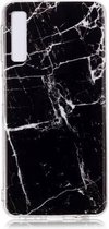 Voor Galaxy A7 gekleurd tekeningpatroon IMD vakmanschap Soft TPU beschermhoes (zwart)