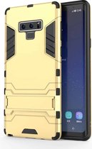 PC + TPU schokbestendige beschermhoes met houder voor Galaxy Note9 (geel)
