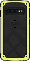 Schokbestendige pc + TPU-hoes voor Galaxy S10 (geel)