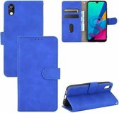 Voor Huawei Honor 8S / Y5 (2019) Effen Kleur Huidgevoel Magnetische Gesp Horizontale Flip Kalftextuur PU Lederen Case met Houder & Kaartsleuven & Portemonnee (Blauw)