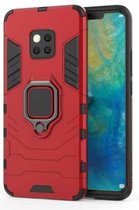 PC + TPU schokbestendige beschermhoes voor Huawei Mate 20 Pro, met magnetische ringhouder (rood)
