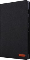 Voor Galaxy Tab S5e T720 / T725 Doek Teature Horizontale Flip PU lederen tas met houder en kaartsleuven (zwart)