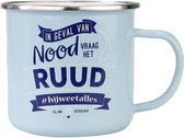 Mok - Top vent - Ruud - Geëmailleerd - In cadeauverpakking