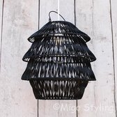 Hanglamp - Gespleten Riet - Bali - Zwart - Dia 30 cm