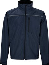 4WORK - Gerona Waterafstotende Softshell - Werkjas - Navy Grijs - Maat L