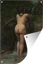 De Bron - Peinture de Gustave Courbet Affiche de jardin 120x180 cm - Toile de jardin / Toile d'extérieur / Peintures d'extérieur (décoration de jardin) XXL / Groot format!
