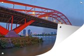 Tuinposters buiten Foshan Dongping brug in de Chinese stad - 90x60 cm - Tuindoek - Buitenposter