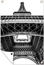 Muurdecoratie Onder de Eiffeltoren - 120x180 cm - Tuinposter - Tuindoek - Buitenposter