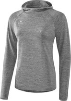 Erima Longsleeve met Capuchon Dames Grijs Melange Maat 36