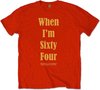 The Beatles Mens Tshirt -XL- Quand j'ai soixante-quatre rouge