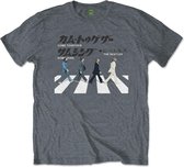 The Beatles Heren Tshirt -S- Abbey Road Japanese Grijs