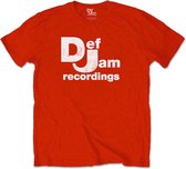 Def Jam Recordings Heren Tshirt -XL- Classic Logo Rood