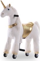 Kijana Unicorn Rijdend Speelgoed Goud Klein