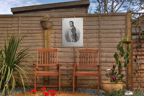 Illustration de Napoleon Bonaparte sur fond blanc affiche de jardin 30x40 cm - petit - Toile de jardin / Toile d'extérieur / Peintures d'extérieur (décoration de jardin)