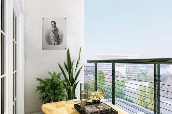 Illustration de Napoleon Bonaparte sur fond blanc affiche de jardin 30x40 cm - petit - Toile de jardin / Toile d'extérieur / Peintures d'extérieur (décoration de jardin)
