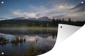 Tuinposter - Tuindoek - Tuinposters buiten - Uitzicht over het Nationaal park Jasper in Alberta - 120x80 cm - Tuin