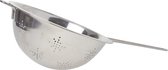 Zilver RVS vergiet/zeef met handvat / steel 24 x 9 cm - keukenzeef - keukenvergiet