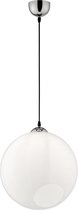 LED Hanglamp - Trinon Klino XL - E27 Fitting - 1-lichts - Rond - Mat Chroom - Aluminium