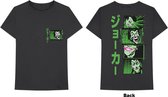 DC Comics Batman Heren Tshirt -S- Joker Anime Zwart