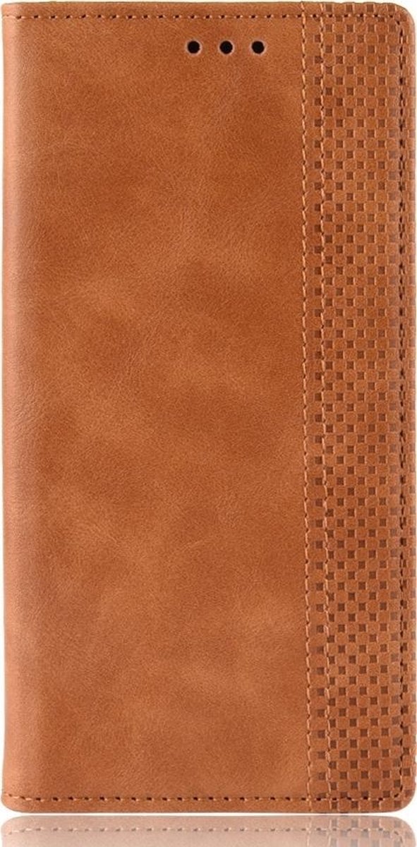 Mobigear Telefoonhoesje geschikt voor Samsung Galaxy Xcover 4s Hoesje | Mobigear Sensation Bookcase Portemonnee | Pasjeshouder voor 3 Pasjes | Telefoonhoesje voor Pinpas / OV Kaart / Rijbewijs - Cognac