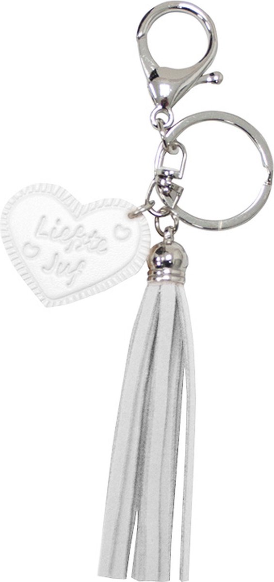 Verhaak Sleutelhanger Leather Nature Unisex Leer Wit