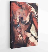 Female portrait with oil paints - Moderne schilderijen - Vertical - 718169251 - 80*60 Vertical