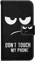 - ADEL Kunstleren Book Case Pasjes Portemonnee Hoesje Geschikt voor Samsung Galaxy A72 - Don't Touch My Phone