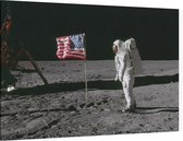 Armstrong photographs Buzz Aldrin (maanlanding) - Foto op Canvas - 60 x 40 cm