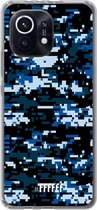 6F hoesje - geschikt voor Xiaomi Mi 11 -  Transparant TPU Case - Navy Camouflage #ffffff