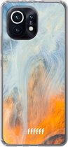 6F hoesje - geschikt voor Xiaomi Mi 11 -  Transparant TPU Case - Fire Against Water #ffffff