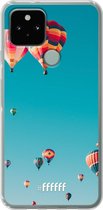 6F hoesje - geschikt voor Google Pixel 5 -  Transparant TPU Case - Air Balloons #ffffff