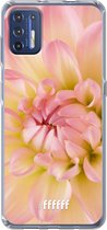 6F hoesje - geschikt voor Motorola Moto G9 Plus -  Transparant TPU Case - Pink Petals #ffffff