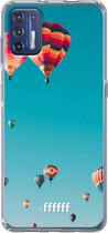 6F hoesje - geschikt voor Motorola Moto G9 Plus -  Transparant TPU Case - Air Balloons #ffffff