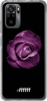 6F hoesje - geschikt voor Xiaomi Redmi Note 10 Pro -  Transparant TPU Case - Purple Rose #ffffff