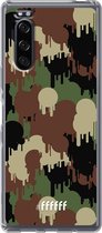 Sony Xperia 5 II Hoesje Transparant TPU Case - Graffiti Camouflage #ffffff