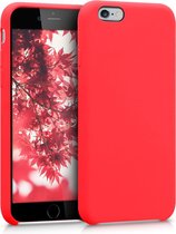 kwmobile telefoonhoesje voor Apple iPhone 6 / 6S - Hoesje met siliconen coating - Smartphone case in neon rood