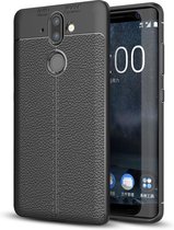 Nokia 8 Sirocco Hoesje - Mobigear - Luxury Serie - TPU Backcover - Zwart - Hoesje Geschikt Voor Nokia 8 Sirocco