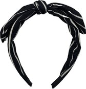 Diadeem - Haarband - Hoofdband - Haarsieraad - Haarversiering - Meisjes - Zwart met witte strepen