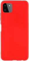 Samsung Galaxy A22 5G Hoesje Dun TPU Matte Back Cover Rood